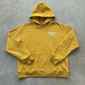 Memory Lane Labs Hoodie Mens XL Los Angeles Yellow French Terry Heavyweight